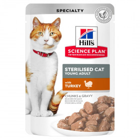 Hill's Science Plan пауч для стерилизованных кошек, с индейкой в соусе, 85г
