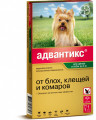 Адвантикс (Bayer) капли от блох и клещей инсектицидные для собак и щенков весом до 4 кг (1 пипетка)