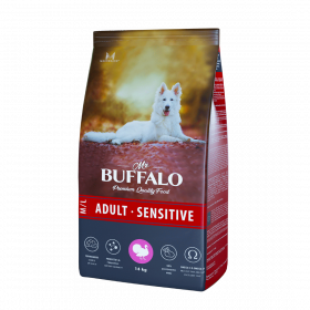 Mr. Buffalo M/L сухой корм для взрослых собак всех пород с чувствительным пищеварением с индейкой 14 кг