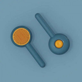 PerseiLine Пуходерка DONAT с кнопкой очистки 19,5х8,5 см Темно-синий