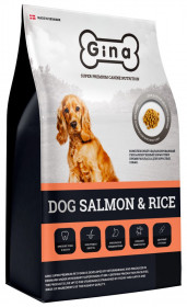 Сухой корм GINA ADULT DOG SALMON & RICE гипоаллергенный для взрослых собак с лососем и рисом