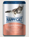 Happy Cat влажный корм для кошек с говядиной и птицей в соусе