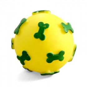 TRIOL (ТРИОЛ) Игрушка для собак из винила "Мяч с косточками", d60мм