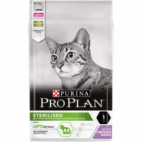 Pro Plan сухой корм для взрослых стерилизованных кошек и кастрированных котов старше 1 года, с высоким содержанием индейки