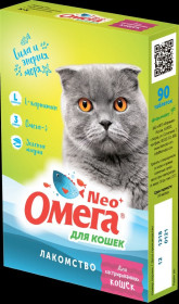 ОМЕГА NEO+ Мультивитаминное лакомство для кастрированных кошек с L-карнитином, 90 табл.