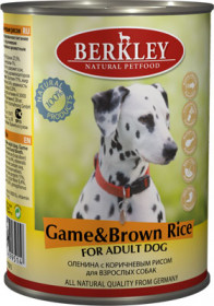 Berkley консервы для собак оленина с коричневым рисом 400 г