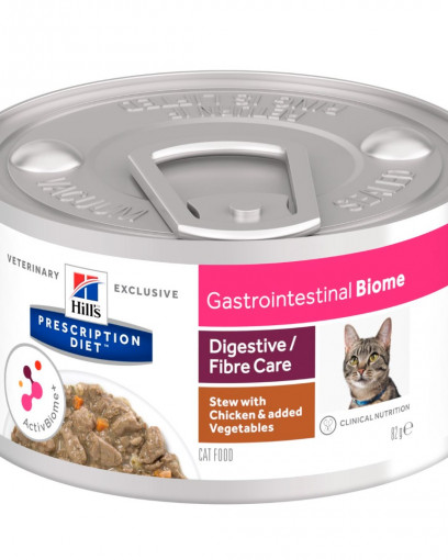 Hill's Prescription Diet Gastrointestinal Biome влажный корм для кошек, c курицей и овощами, 82г