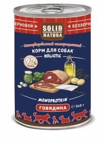 SOLID NATURA Holistic консервированный корм для собак, с говядиной