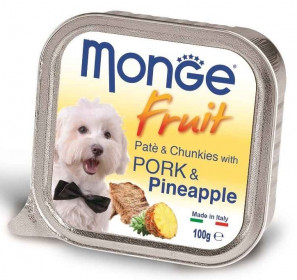 Monge Dog Fruit консервы для собак с  свининой и ананасом