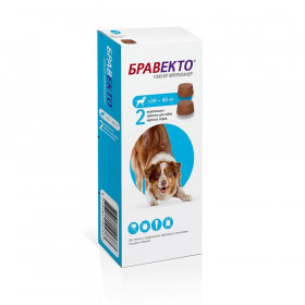 Бравекто 1000 мг 2 жевательных таблетки для собак массой 20-40 кг