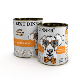 Best Dinner Super Premium Мясные деликатесы влажный корм для собак и щенков , с индейкой