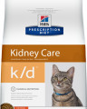Hill's Prescription Diet K/D Kidney Care сухой корм для кошек профилактика заболеваний почек, с курицей