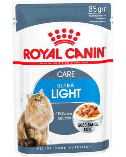 Влажный корм для кошек Royal Canin Ultra Light Sauce, в соусе, 85 г