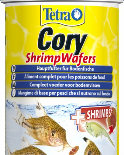 TETRA Cory Shrimp Wafers Полноценный корм для плекостомусов и коридорасов пластинки