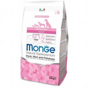 Monge Dog Speciality корм для собак всех пород, с свининой , рисом и картофелем
