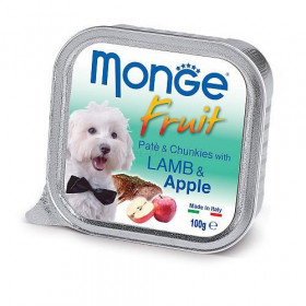 Monge Dog Fruit консервы для собак с ягненком и  яблоком