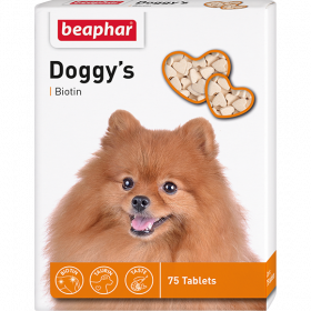 Beaphar Doggy's Biotin Витамины с биотином для собак, 75 табл.
