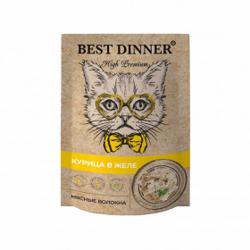 Best Dinner High Premium "Курица в желе" влажный корм для кошек 85 г, пауч