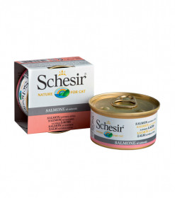 Schesir консервированный корм для кошек с лососем в собственном соку 85г