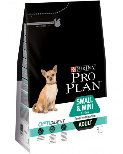 Pro Plan для взрослых собак мелких и карликовых пород с чувствительным пищеварением, с высоким содержанием ягненка