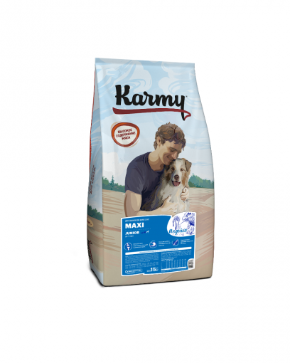 Karmy Maxi Junior сухой корм для щенков крупных пород с индейкой