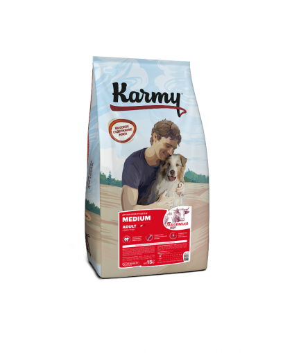 Karmy  Medium Adult сухой корм для взрослых собак средних пород  с телятиной
