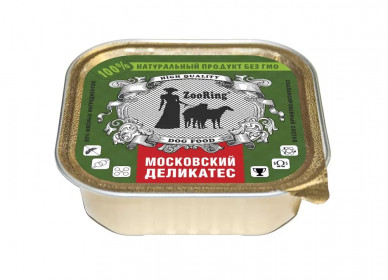 ZooRing консервированный корм для собак паштет Московский деликатес 100 гр