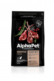 ALPHAPET SUPERPREMIUM Сухой корм с ягненком для взрослых кошек и котов с чувствительным пищеварением