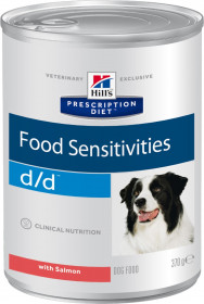 Hill's Prescription Diet D/D Food Sensitivities влажный корм для собак, аллергия и заболевания кожи, лосось и рис, 370г
