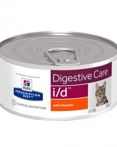 Hill's Prescription Diet I/D Digestive Care влажный корм для кошек при расстройстве пищеварения, с курицей, 156г