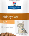 Hill's Prescription Diet K/D Kidney Care влажный корм (пауч) для кошек, хрон.болезнь почек, с говядиной, 85г