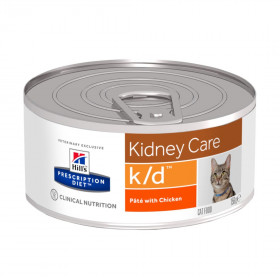 Hill's Prescription Diet K/D Kidney Care влажный корм для кошек, хрон.болезнь почек, с курицей, 156г