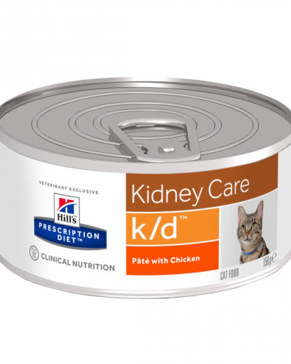 Hill's Prescription Diet K/D Kidney Care влажный корм для кошек, хрон.болезнь почек, с курицей, 156г
