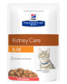 Hill's Prescription Diet K/D Kidney Care влажный корм (пауч) для кошек, хрон.болезнь почек, с лососем, 85г