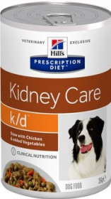 Hill's Prescription Diet K/D Kidney Care влажный корм для собак, лечение заболеваний почек, курица и овощи, 354г