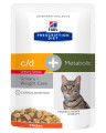 Hill's Prescription Diet C/D Multicare Urinary Stress влажный корм (пауч) для кошек, профилактика цистита и МКБ, в т.ч. вызванные стрессом, с курицей