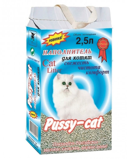 PUSSY CAT наполнитель впитывающий океанический для котят, 2,5л