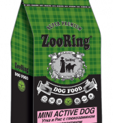 ZooRing Mini Active Dog сухой корм для активных собак маленьких пород Утка и рис