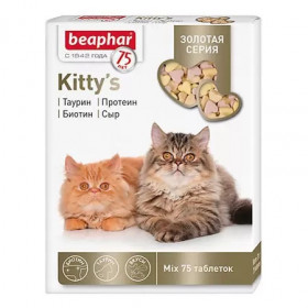 Beaphar Kitty's Mix Витамины для кошек смесь, 75 табл.