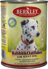 Berkley консервы для собак кролик с овсяными хлопьями 400 г