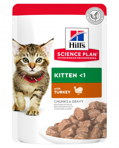 Hill's Science Plan пауч для котят с индейкой в соусе, 85г