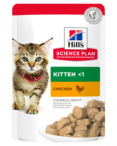Hill's Science Plan пауч для котят с курицей в соусе, 85г