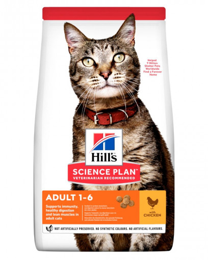 Hill's Science Plan сухой корм для взрослых кошек, с курицей