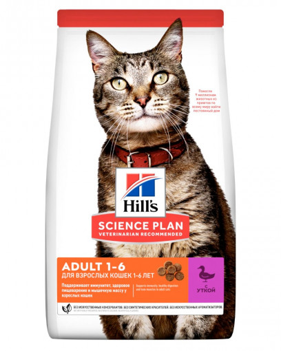 Hill's Science Plan сухой корм для взрослых кошек, с уткой