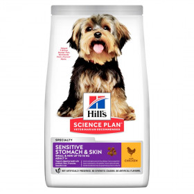 Hill's Science Plan Sensitive Stomach & Skin сухой корм для собак мелких пород, чувствительная кожа и пищеварение, курица