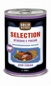 SOLID NATURA Selection консервированный корм для собак, ягненок с рисом, 970г