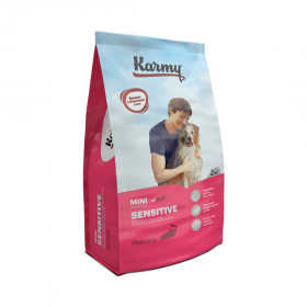 Karmy Sensitive Mini  сухой корм для собак мелких пород с чувствительным пищеварением с  лососем