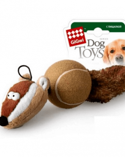 GiGwi 75075 Игрушка для собак Барсук с 2-мя пищалками