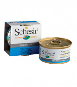 Schesir консервированный корм для кошек с тунцом в собственном соку 85г