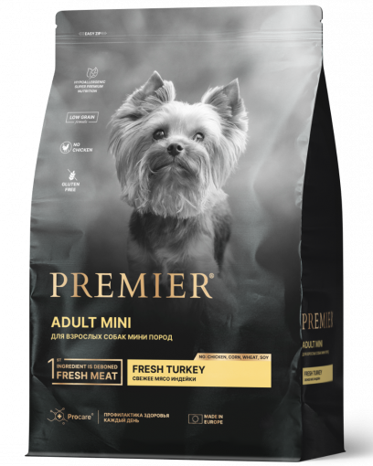 Premier Dog Turkey ADULT Mini (Свежее мясо индейки для собак мелких пород)